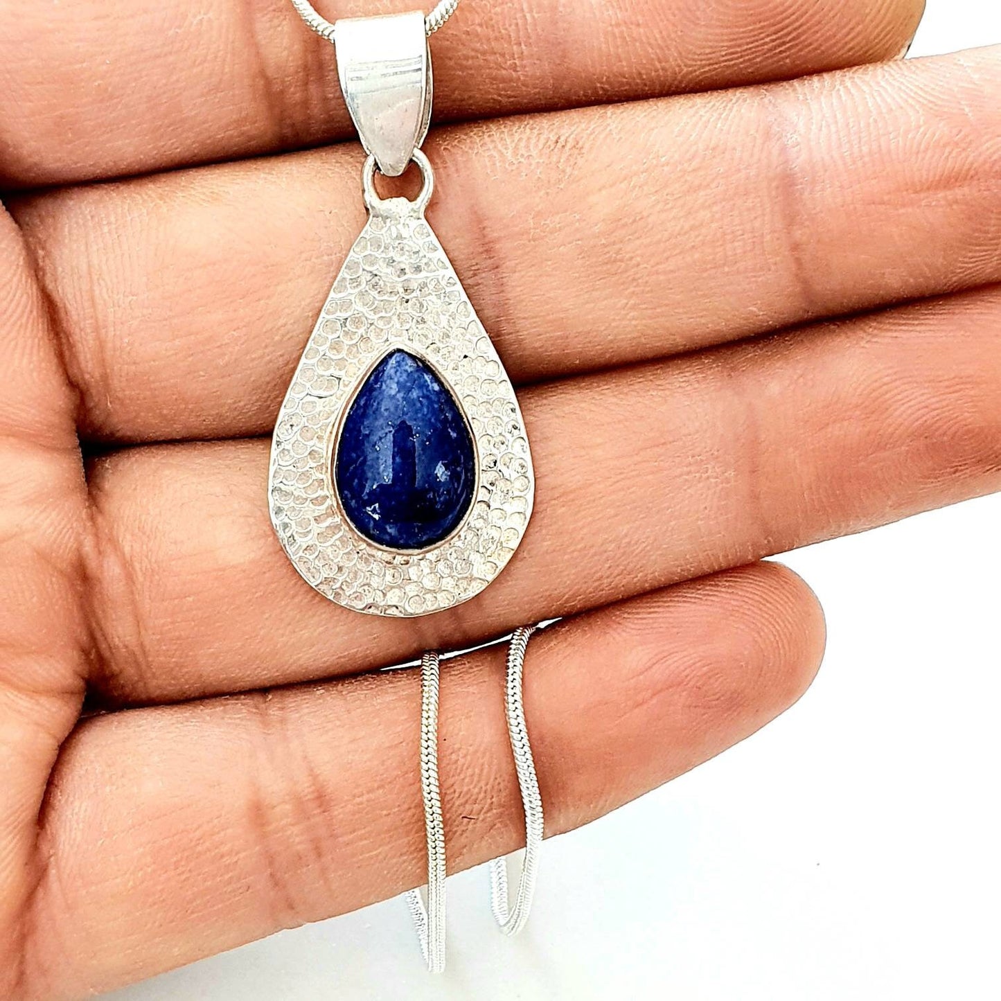 Lapis lazuli nacklace 925 silver, lapis lazuli pendants,handmade pendants, Gemstone pendants, genuine lapis lazuli pendants