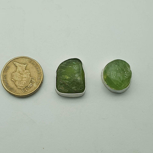 Genuine Raw Peridot Rings