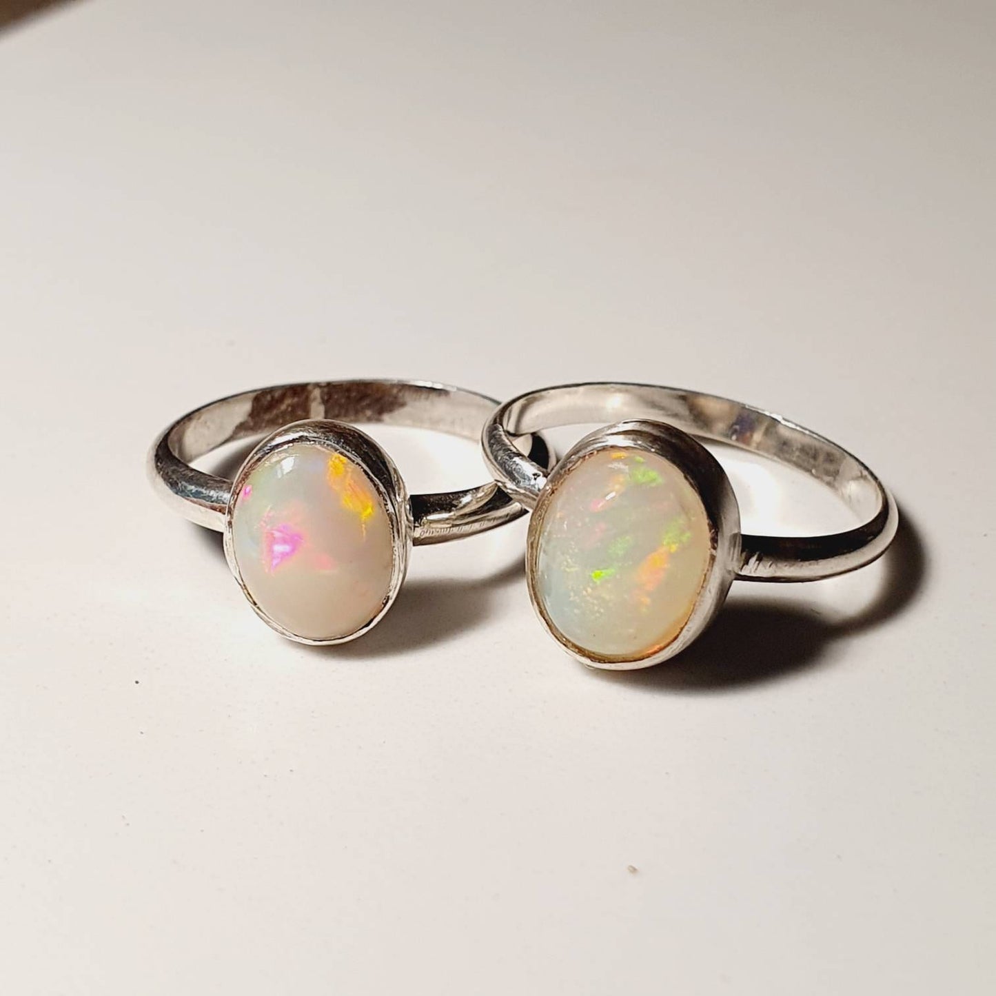 Natiral Ethiopian Opal Ring handmade