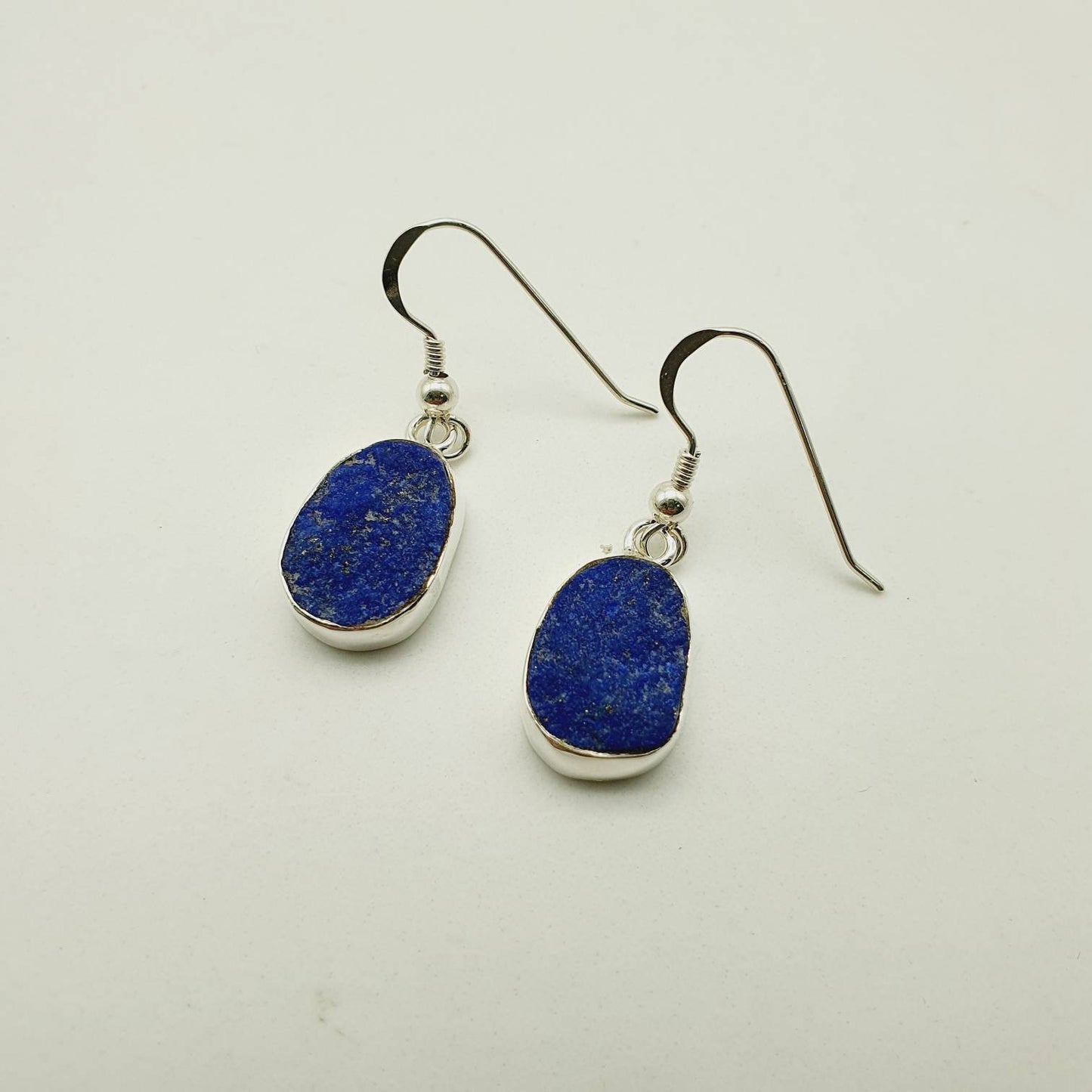 Raw lapis lazuli earrings
