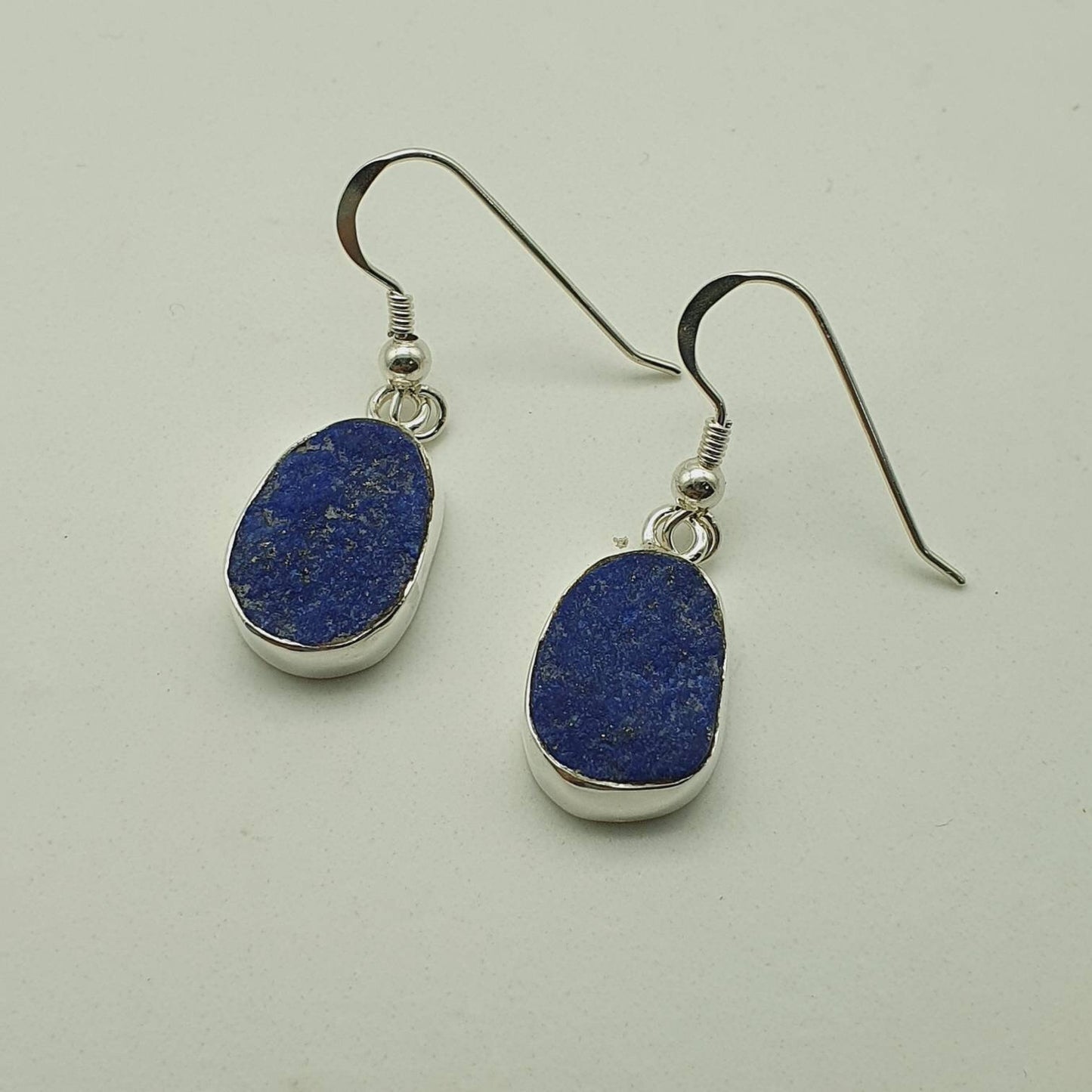 Raw lapis lazuli earrings