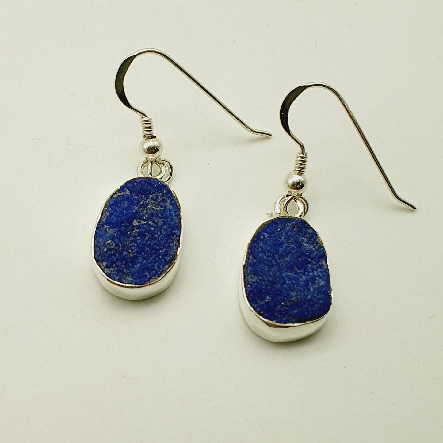 Raw lapis lazuli earrings