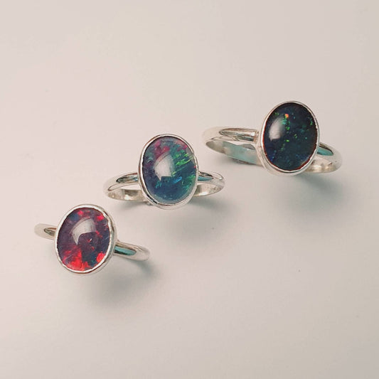 Australian lightning ridge Opal rings