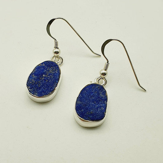 Raw lapis lazuli earrings