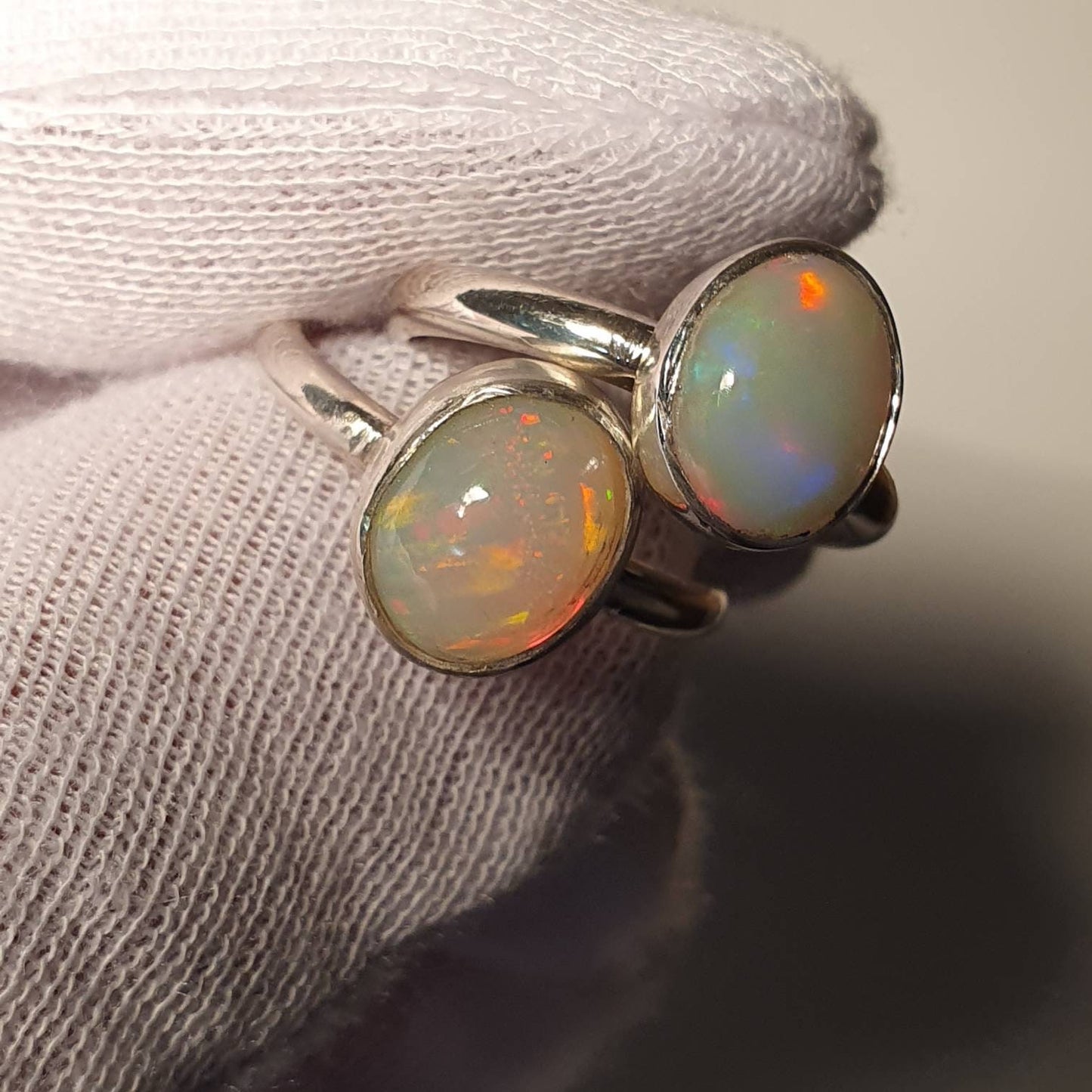 Natiral Ethiopian Opal Ring handmade