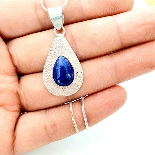 Lapis lazuli nacklace 925 silver, lapis lazuli pendants,handmade pendants, Gemstone pendants, genuine lapis lazuli pendants