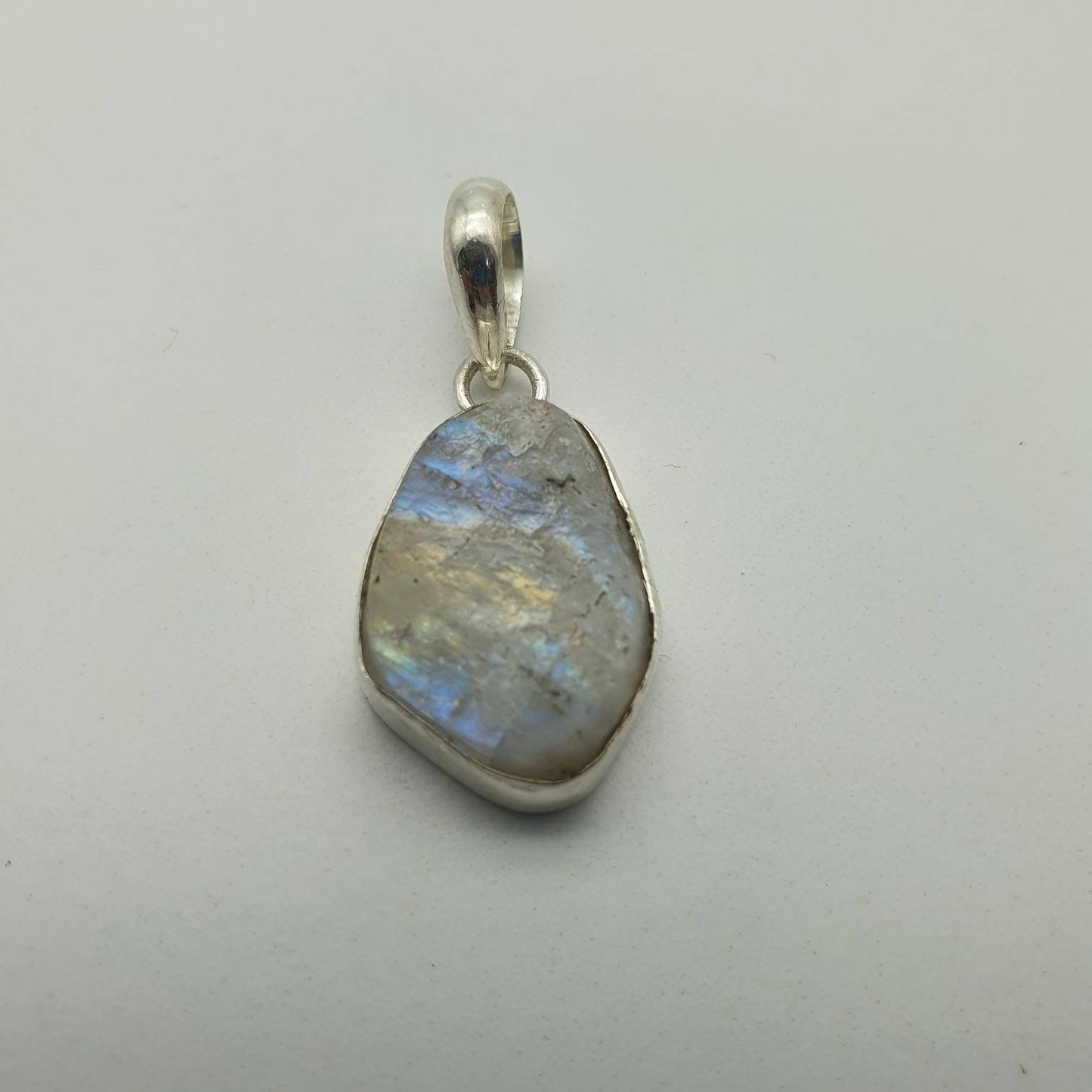 Raw moonstone pendant