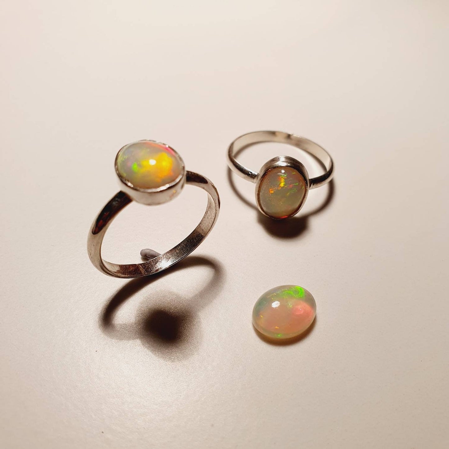 Natiral Ethiopian Opal Ring handmade