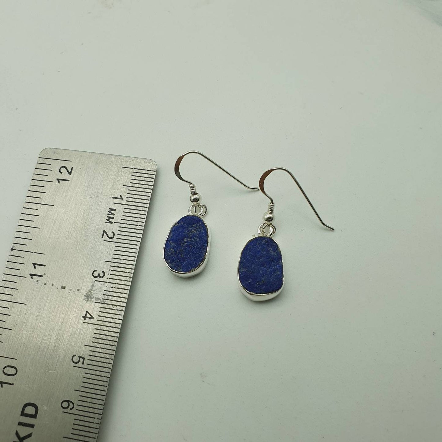 Raw lapis lazuli earrings