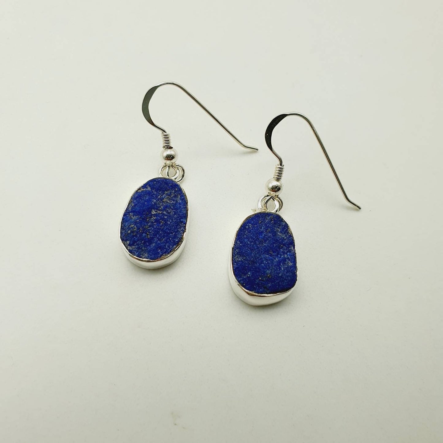 Raw lapis lazuli earrings