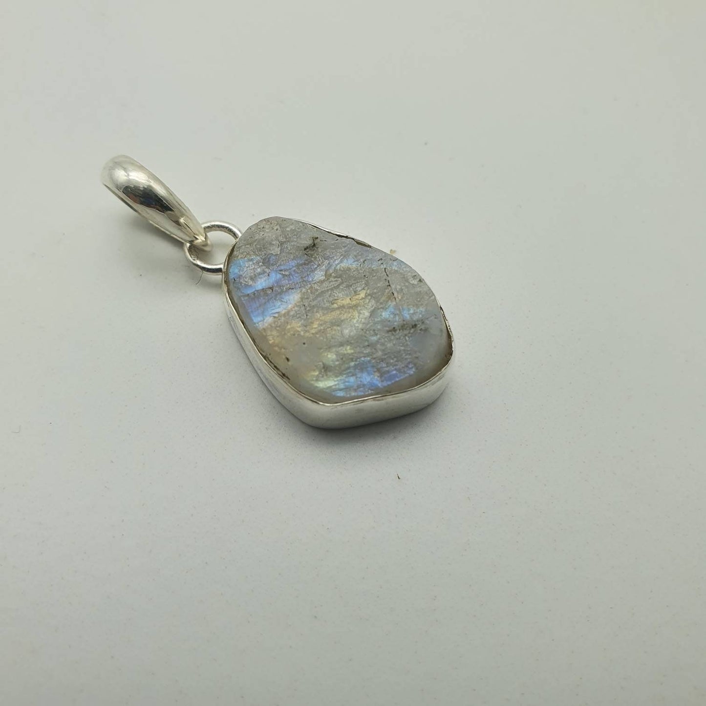 Raw moonstone pendant