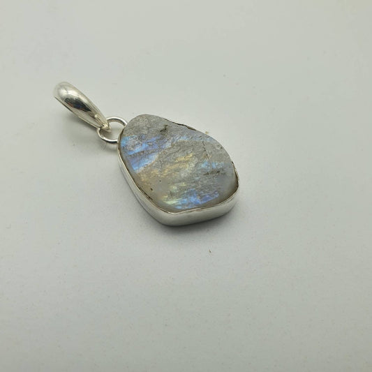 Raw moonstone pendant