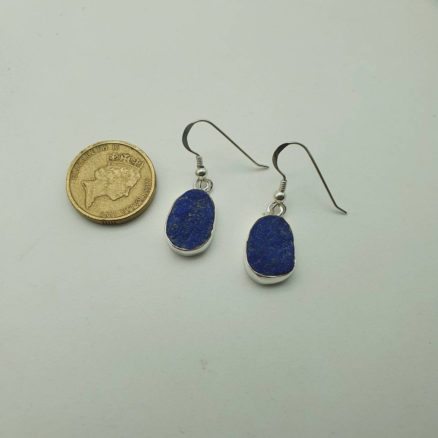 Raw lapis lazuli earrings